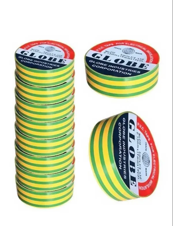 GLOBE MARKA SARI/YEŞİL 0.13MM*19MM*10YRD İZOLE BANT ( 10 LU PAKET )