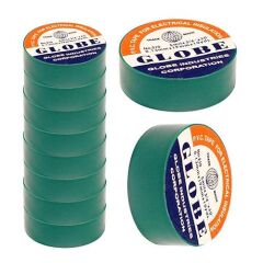 Globe Marka Yeşil 0,13 mm × 19 mm × 10 yarda İzole Bant (10'lu Paket)