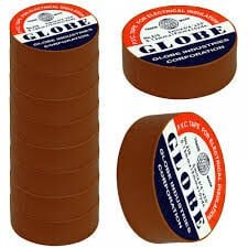 GLOBE MARKA KAHVE  0.13MM*19MM*10YRD İZOLE BANT ( 10 LU PAKET )