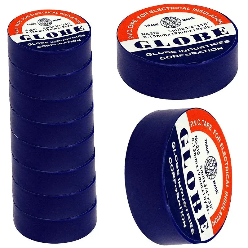 GLOBE MARKA MAVİ 0.13MM*19MM*10YRD İZOLE BANT ( 10 LU PAKET )