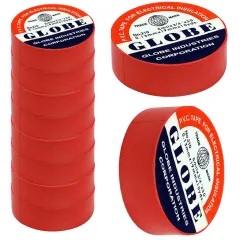 GLOBE MARKA KIRMIZI 0.13MM*19MM*10YRD İZOLE BANT ( 10 LU PAKET )