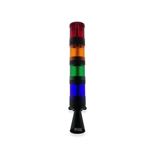 İK-2204 4 Kat Flaşörlü Işıklı Siren 120db Çift Ses Borulu