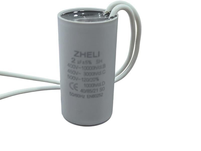 Zheli 2 MFD 450V 25x49 Kablolu Daimi Devre Kondansatör