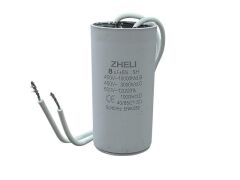 Zheli 8 MF 450V 30x60 Kablolu Daimi Devre Kondansatör