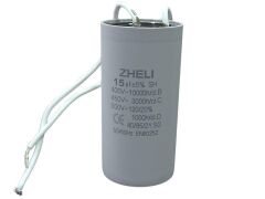 Zheli 15 MF 450 V 35 × 68 Kablolu Daimi Devre Kondansatör
