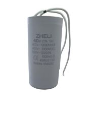 Zheli 40 MF 450 V 45 × 92 Kablolu Daimi Devre Kondansatör