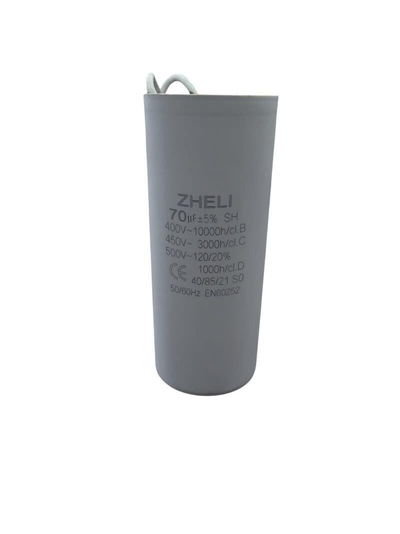 Zheli 70 MF 450V 50x122 Kablolu Daimi Devre Kondansatör