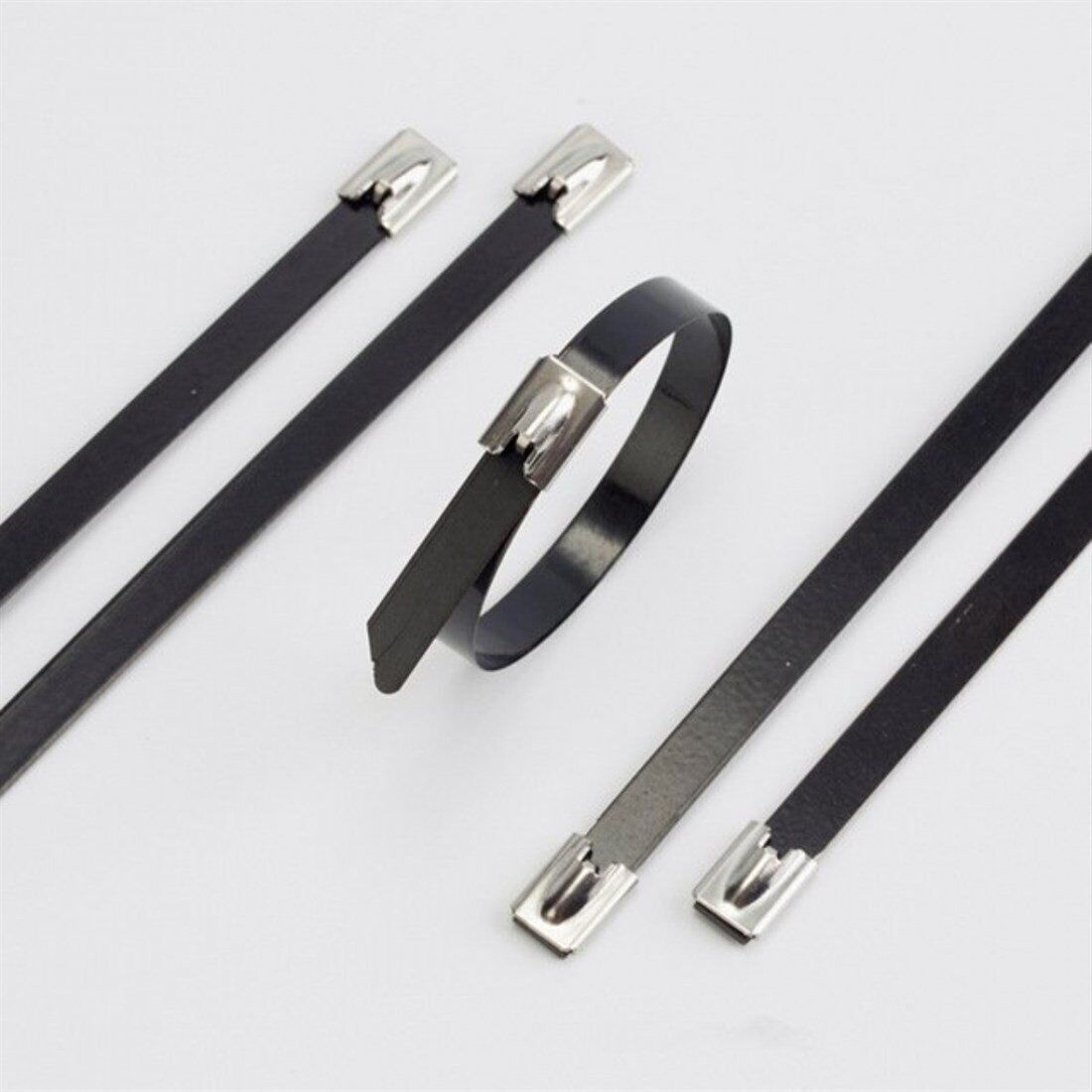 370x7.9 mm PVC KAPLI METAL KABLO BAĞI  100 adet
