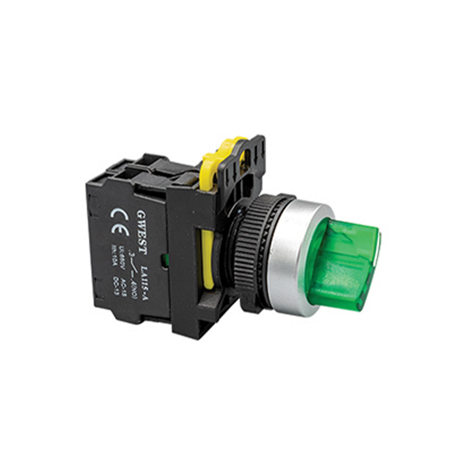 IŞIKLI KALICI MANDAL BUTONLAR  0-1 A5-10XD (YEŞİL) 220V. LED IŞIKLI ( 0-1 )