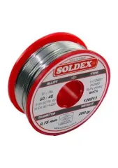 Soldex 60-40 Lehim Teli 200 Gr - Sn:60 / Pb:40 0,75mm 200gr