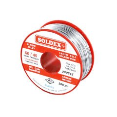 Soldex 60-40 Lehim Teli 200 Gr - Sn:60 / Pb:40 1,0mm 200gr