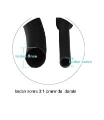 12/4 mm İçi Yapışkanlı Daralan Makaron (1,22cm)(
